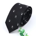 Herrenkrawatte mit Totenkopf T1217 1