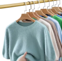 Herrenpullover aus Kaschmir mit kurzen Ärmeln und Rundhalsausschnitt Plüsch Einfarbiger Pullover Elegante Sommermode Verschiedene Farben 5