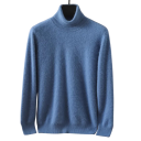 Herrenpullover aus Kaschmir mit langen Ärmeln und Rollkragen Plüsch Einfarbiger Pullover Elegante Winterbekleidung Wärmender Pullover Verschiedene Farben 6