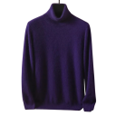 Herrenpullover aus Kaschmir mit langen Ärmeln und Rollkragen Plüsch Einfarbiger Pullover Elegante Winterbekleidung Wärmender Pullover Verschiedene Farben 10