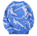 Herrenpullover mit langen Ärmeln und Rundhalsausschnitt Einfaches Muster Eleganter Strickpullover Herbst- und Wintermode Polyester Verschiedene Farben 8