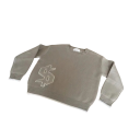 Herrenpullover mit Rundhalsausschnitt Grauer gestrickter Pullover mit beliebtem Muster Symbol Einfarbiger stilvoller Pullover Baumwolle Polyester 3