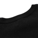 Herrenpullover Schwarz Japanischer Stil Anime Mädchen Strickpullover mit Anime-Mädchen-Druck Stylischer Streetwear-Pullover Polyester 5