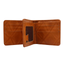 Herrepung i lakeret materiale 11,5 x 9 cm PU-læder Neutrale farver Kortlommer Elegant kompakt pung til mænd Praktisk herrepung 2