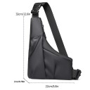 Herrers afslappet skuldertaske med stor kapacitet, holdbar taske, multifunktionel hverdagstaske, ridsefast, neutral stil 2