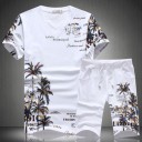 Herresæt med palmer - T-shirt og shorts J1562 26