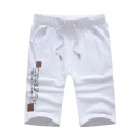 Herresæt - T-shirt med fiskeprint og shorts J1561 3