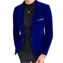 Herresako i polyester og viskose Elegant ensfarvet sako til mænd med brystlomme Stilfuld formel sako med knap i forskellige farver 8