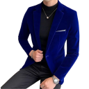 Herresako i polyester og viskose Elegant ensfarvet sako til mænd med brystlomme Stilfuld formel sako med knap i forskellige farver 2