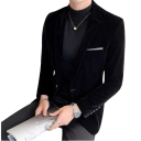 Herresako i polyester og viskose Elegant ensfarvet sako til mænd med brystlomme Stilfuld formel sako med knap i forskellige farver 6