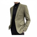 Herresako Slim fit Suede look Lukning med én knap Klapper Lommer Polyester og elastan Til arbejde og fester 2