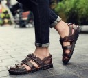 Herresandaler med læderrem 9