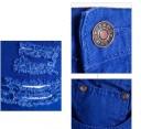 Herreshorts med revnede denim 3
