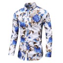 Herreskjorte med blomster A2654 5