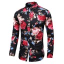 Herreskjorte med blomster A2654 3
