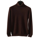 Herresweater i cashmere med lange ærmer og rullekrave Fløjlsblød ensfarvet sweater Elegant vintertøj Varm sweater Forskellige farver 8