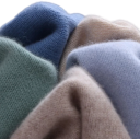 Herresweater med O-hals Enfarvet elegant sweater i kasmir og bomuldsblanding Blød komfortabel strikket sweater Forskellige farver 3