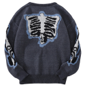 Herresweater med O-hals Stilfuld strikket sweater med skeletmønster Lange ærmer Moderne efterårs- og vinter sweater Polyester Forskellige farver 8