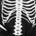 Herresweater med skeletmotiv Langærmet Ensfarvet strikket sweater med O-hals Stilfuld mode til efterår og vinter Polyester Forskellige farver 12