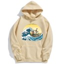 Herresweatshirt med bådprint 8