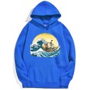 Herresweatshirt med bådprint 4