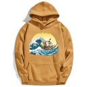 Herresweatshirt med bådprint 12
