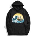 Herresweatshirt med bådprint 2