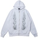 Herresweatshirt med flammer 6