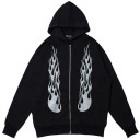 Herresweatshirt med flammer 5