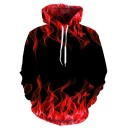 Herresweatshirt med ildmotiv 1
