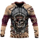 Herresweatshirt med kranieprint F79 3