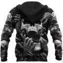 Herresweatshirt med kranieprint F99 1