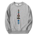 Herresweatshirt med planeter 6