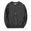 Herresweatshirt med planeter 9