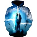 Herresweatshirt med ulv 4