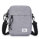 Herretaske 18,9×13,5×4,5 cm Lille firkantet Oxford-skuldertaske Moderigtig diagonal crossbody-taske Håndsyet unisex-taske 8
