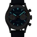 Herrklocka Chronograf med tachymeter Luminiscensindexer BGW9 Vattentålig 100 m Kapsel 38 mm Rostfritt stål 316L Gummirem FKM 6