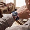 Herrklockor GMT med datum Vattentåliga 200 m Luminiscensindex BGW9 Kapsel 39 mm Rostfritt stål 316L Nylonrem NATO För simning och dykning 6