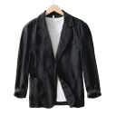 Herrlinneblazer 70% lin 30% bomull Elegant blazer för män med fickor och knappar Enfärgad stilren blazer i olika färger 2