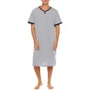 Herrpyjamas nattlinne kort ärm bekväm passform bomull polyester hemmabruk och sömn 4
