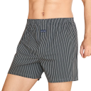 Herrpyjamas shorts randig mönster elastisk midja bomull bekväm hemmabruk sömn och avkoppling 6