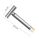 Herrrakapparat 10,4 x 4,1 cm Zinklegering Utbytbar huvud med fem blad Manuell rakapparat för en slät och precis rakning 4