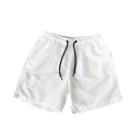 Herrshorts Badbyxor Med Snörning Enfärgade Polyester Snabbtorkande Sommarbadbyxor För Strand, Pool Och Semester 9