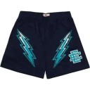 Herrshorts i mesh med lösvikt, sommarshorts med resår i midjan och blixtmönster 3