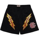 Herrshorts i mesh med lösvikt, sommarshorts med resår i midjan och blixtmönster 2