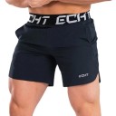 Herrsportshorts med andningsfunktion, löparshorts, snabbtorkande, sommarträningsshorts för träning, lös passform 2