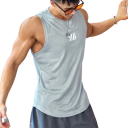 Herrsporttopp Enfärgad Design Rundad Urringning Snabbtorkande Polyester Lätt Funktionsmaterial För Träning och Löpning 12