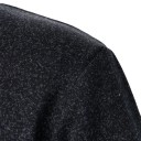 Herrtröja med lång ärm och krage Enfärgad elegant tröja med knappar vid kragen Bruna lappar på armbågarna Polyester Flera färger 5
