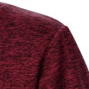 Herrtröja med lång ärm och krage Enfärgad elegant tröja med knappar vid kragen Bruna lappar på armbågarna Polyester Flera färger 16