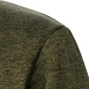 Herrtröja med lång ärm och krage Enfärgad elegant tröja med knappar vid kragen Bruna lappar på armbågarna Polyester Flera färger 20